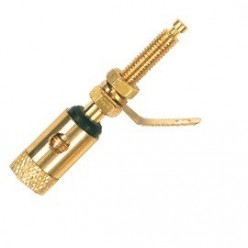 PROEL STAGE BN400BK pojedynczy panelowy Binding Post z pozłacanymi stykami i osłoną - śruba zaciskowa